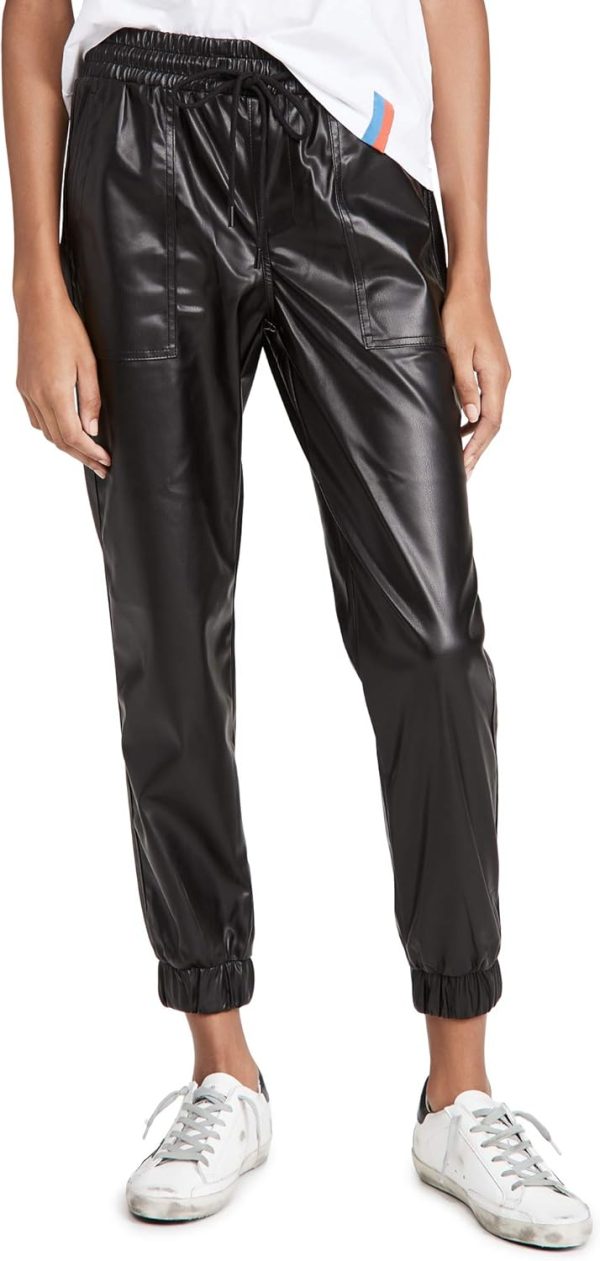 [BLANKNYC] Womens Vegan Leather Jogger, Comfortable & Stylish Pantspants